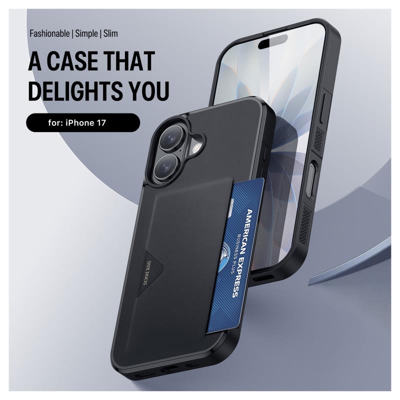 Θήκη TPU PU & PC Dux Ducis Pocard Apple iPhone 17 Μαύρο