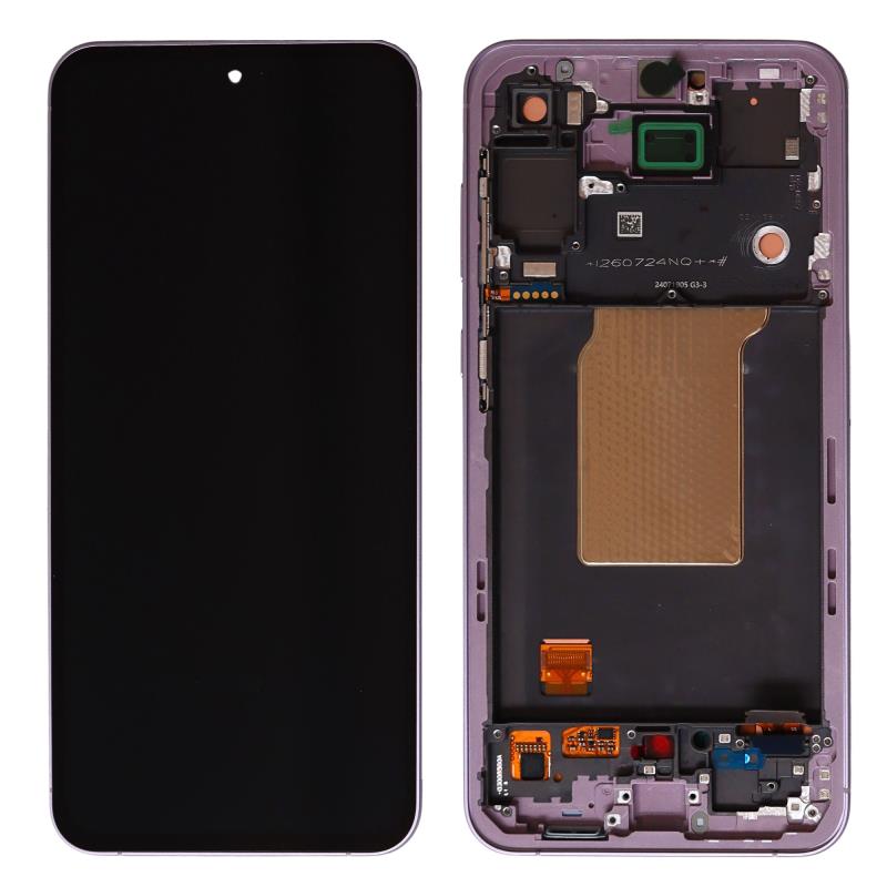 Οθόνη με Touch Screen & Μπροστινή Πρόσοψη Samsung A556B Galaxy A55 5G Μωβ (Original)