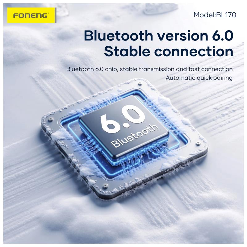 True Wireless Ακουστικά Bluetooth Foneng BL170 ANC+ENC Μαύρο