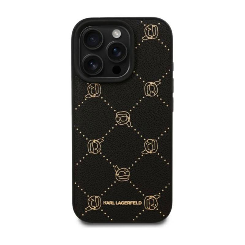 Θήκη PU Karl Lagerfeld Magsafe Apple iPhone 16 Pro Leather Karl Head Μαύρο