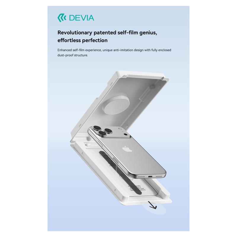 Tempered Glass Full Face HD Devia Apple iPhone 17 Pro Max με Βοηθητικό Εργαλείο Van Μαύρο (1 τεμ.)