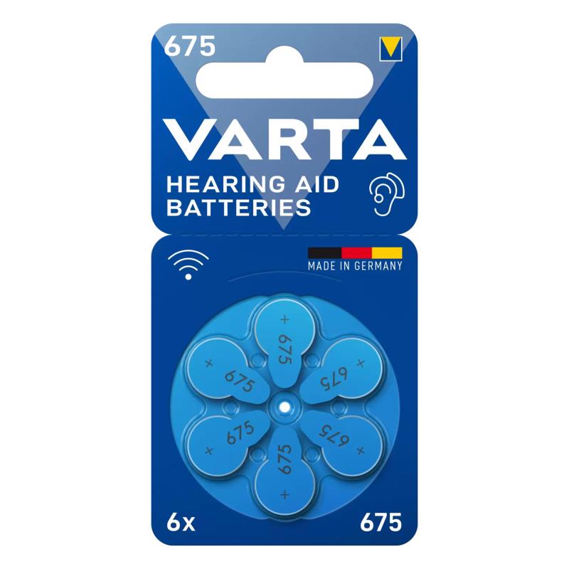 Μπαταρία Ακουστικών Βαρηκοΐας Varta 675 (6 τεμ.)
