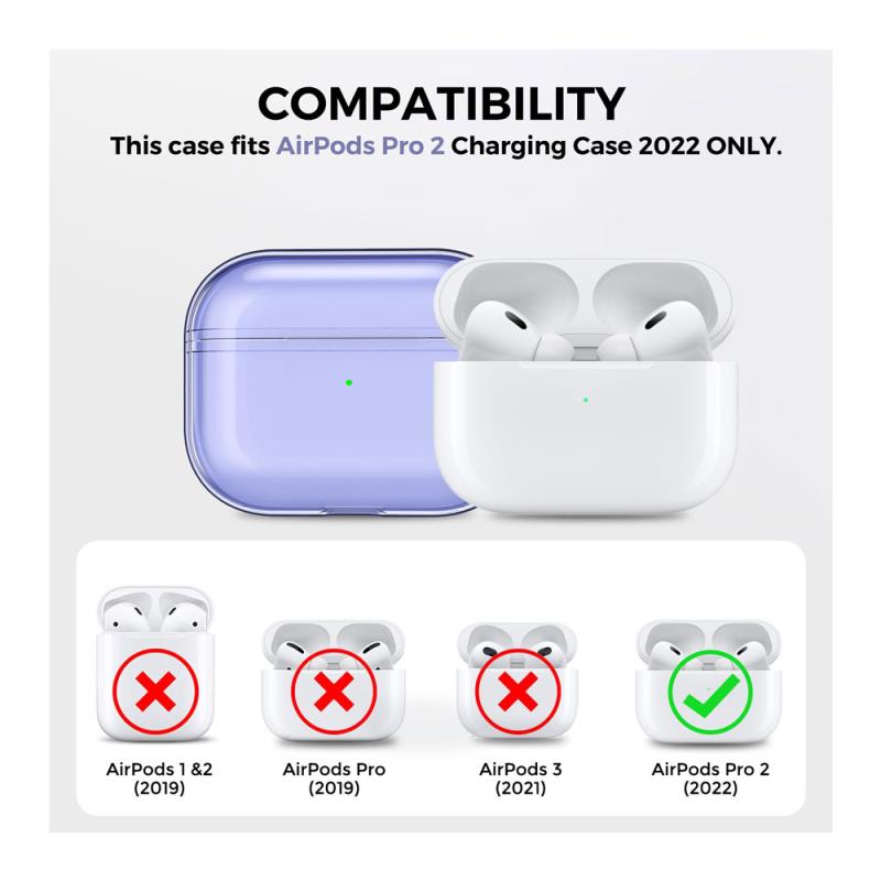 Θήκη Soft TPU AhaStyle WG94 Apple AirPods Pro 2 (2022) Διάφανο-Μωβ