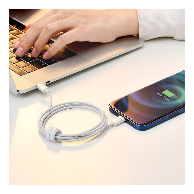 Καλώδιο Σύνδεσης USB 2.0 Baseus Superior Series USB A σε Lightning 12W 2.4A 2m Λευκό