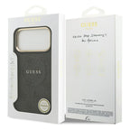 Θήκη PU Guess MagSafe Apple iPhone 17 Pro Hardcase Classic 4G Μαύρο