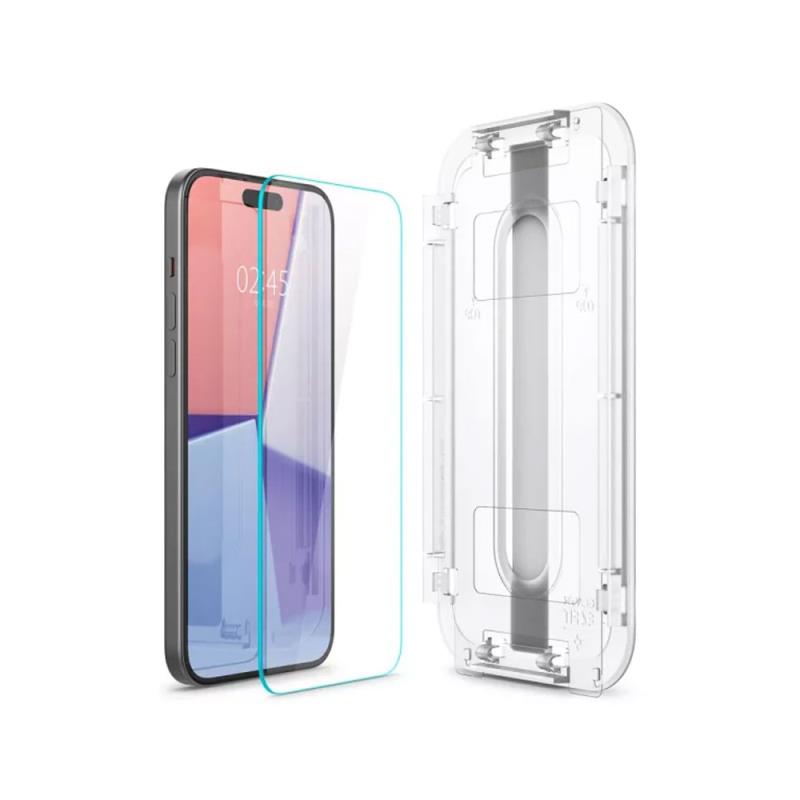Tempered Glass Full Face Spigen Glas.tR EZ-FIT Apple iPhone 15/ 16 (2 τεμ.)