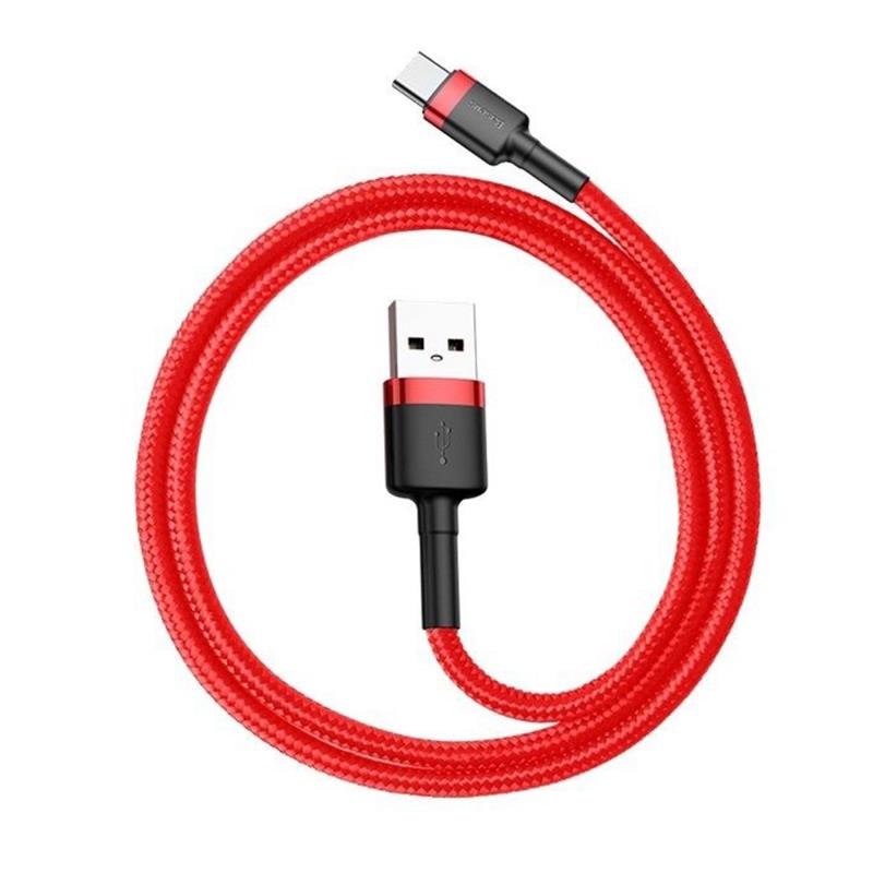 Καλώδιο Σύνδεσης USB 2.0 Baseus Cafule USB A σε USB C 18W 3A 1m Κόκκινο