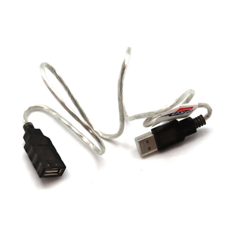 Καλώδιο Προέκτασης Male USB/ Female USB 10W 1m Ασημί (Ασυσκεύαστο)