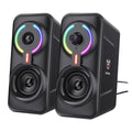 Ενσύρματα Ηχεία Onikuma L6 με Bluetooth 5.0 AUX 3.5 USB Sound Card 2x5W Μαύρο