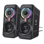 Ενσύρματα Ηχεία Onikuma L6 με Bluetooth 5.0 AUX 3.5 USB Sound Card 2x5W Μαύρο