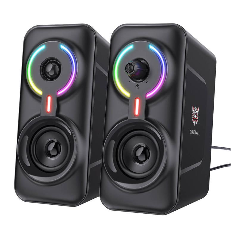 Ενσύρματα Ηχεία Onikuma L6 με Bluetooth 5.0 AUX 3.5 USB Sound Card 2x5W Μαύρο