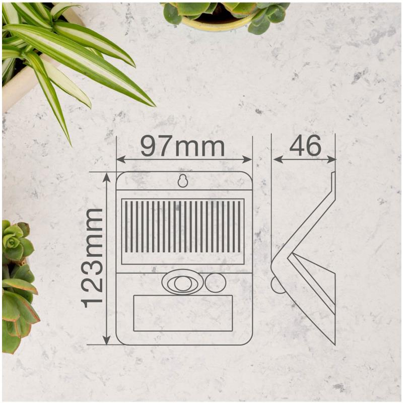 Ηλιακό Φωτιστικό Εξ. Χώρου LED GSC Egoda Bulkhead 3W 350lm CCT IP65 με Αισθητήρα Κίνησης & Νυκτός Λευκό