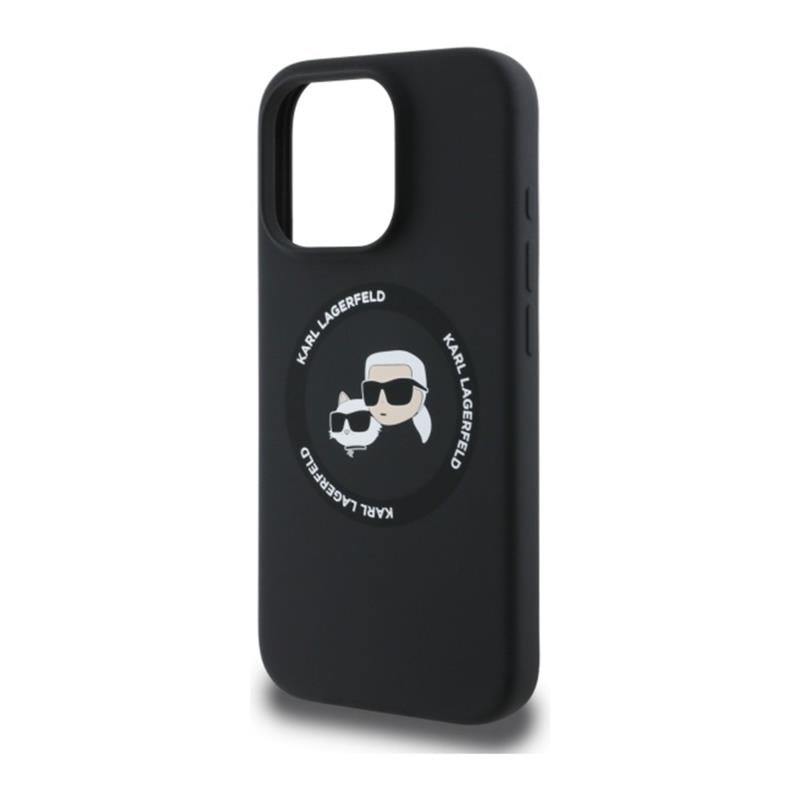 Θήκη Σιλικόνης Karl Lagerfeld Magsafe Apple iPhone 16 Pro Max Karl & Choupette Heads Μαύρο