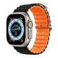 Λουράκι Devia Sport6 Silicone Apple Watch (38/ 40/ 41/ 42mm) Two-Tone Deluxe Μαύρο-Πορτοκαλί