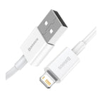 Καλώδιο Σύνδεσης USB 2.0 Baseus Superior Series USB A σε Lightning 12W 2.4A 1m Λευκό