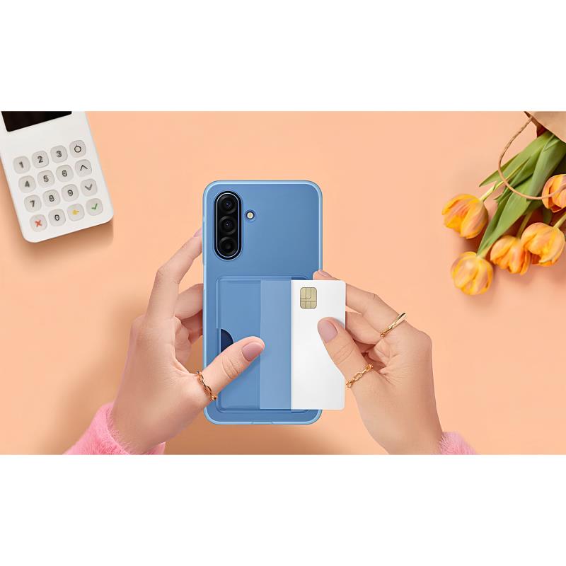 Θήκη Σιλικόνης Samsung EF-OA176TLE A176 Galaxy A17 5G με Card Slot Μπλε