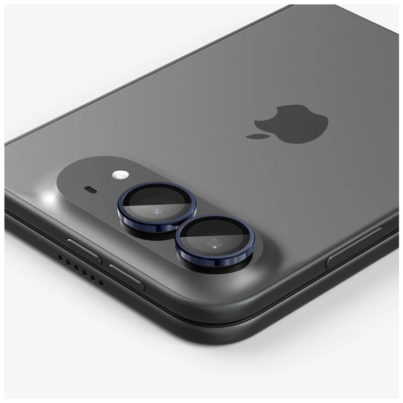 Προστατευτικό Κάλυμμα Κάμερας Spigen Optik.tR EZ-FIT για Τζαμάκι Κάμερας Apple iPhone Duo Μαύρο (2 τεμ.)
