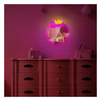 Neon LED Forever Light Καθρέπτης FMNE04 QUEEN Λευκό-Ροζ
