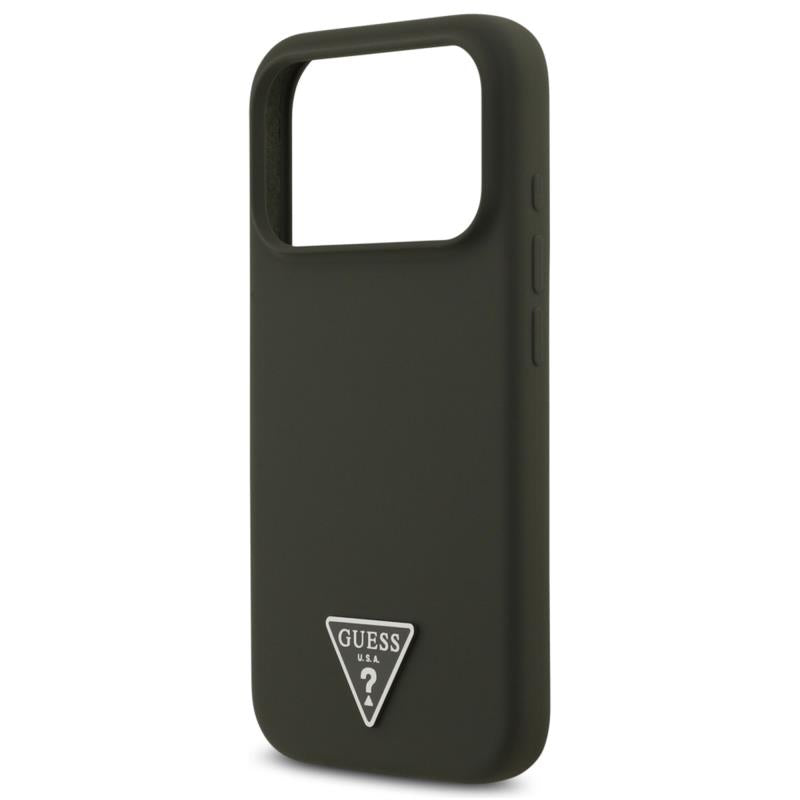 Θήκη Σιλικόνης Guess MagSafe Apple iPhone 17 Pro Triangle Logo Χακί