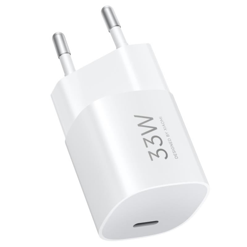 Φορτιστής Ταξιδίου Ταχείας Φόρτισης Xiaomi Nano Power Adaptor με Έξοδο USB C 33W Λευκό