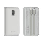 Φορτιστής Ανάγκης Devia EP202 22.5W 10000mAh Mini με 2 Ενσωματωμένα Καλώδια Extreme Speed Ασημί