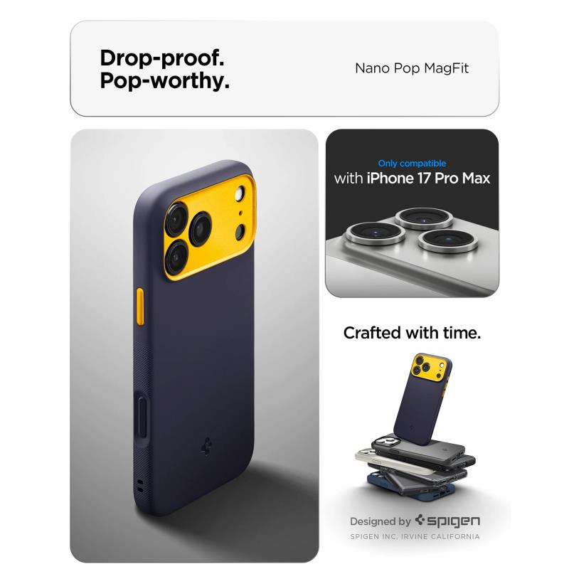 Θήκη TPU/ Σιλικόνης Spigen Caseology Nano Pop Magsafe Apple iPhone 17 Pro Max Σκούρο Μπλε