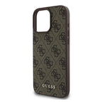 Θήκη PU Guess Apple iPhone 16 Pro Hardcase Classic Logo 4G Καφέ