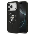 Θήκη Σιλικόνης Karl Lagerfeld Magsafe Apple iPhone 17 Pro Ring Karl & Choupette Μαύρο