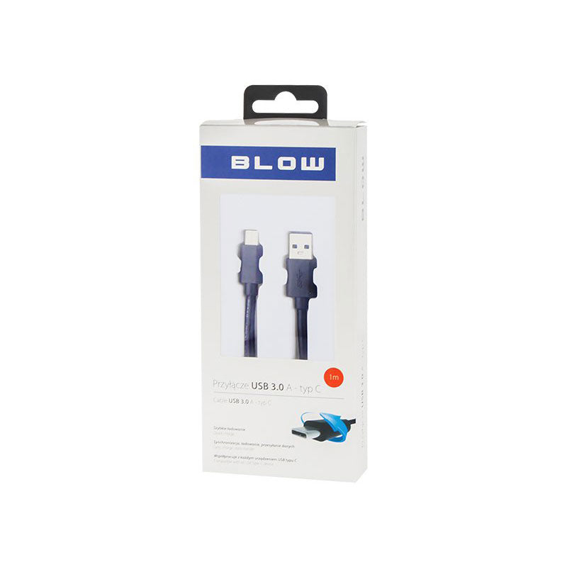 Καλώδιο USB 3.0 A - Type C 1m Μαύρο