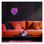 Neon LED Neolia NNE02 LOVE HEART (USB & On/Off) Μωβ - Λευκό