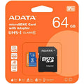 Κάρτα μνήμης Micro SDXC C10 UHS-1 U1 Adata 100MB/s 64GB + 1 ADP