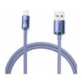Καλώδιο Σύνδεσης USB 2.0 Baseus Crystal Shine USB A σε Lightning 12W 2.4A 2m Μωβ