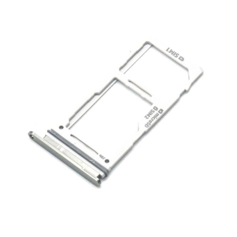 Βάση Κάρτας Sim & SD Samsung G973F Galaxy S10 Λευκό (Original)