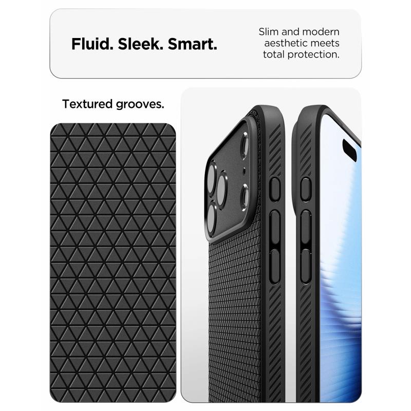 Θήκη Soft TPU Spigen Apple iPhone 18 Pro Max/ 17 Pro Max Liquid Air Μαύρο