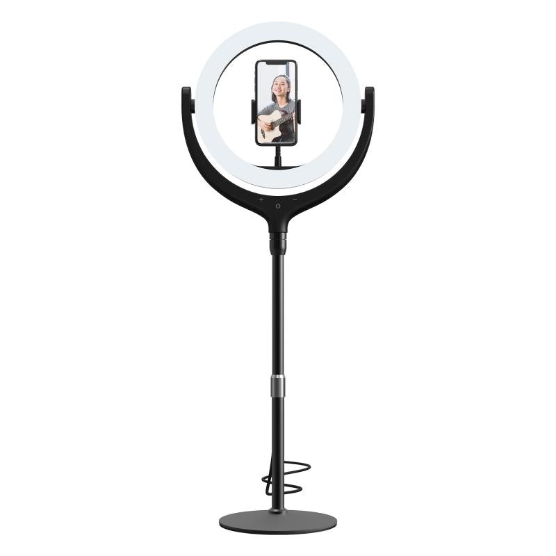 Επιδαπέδιο Τρίποδο Live Streaming με LED Ring Light Devia ES055 (12", 1.7m) Μαύρο