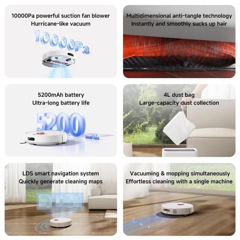 Ρομποτική Σκούπα - Σφουγγαρίστρα Xiaomi Robot H40 5200mAh Λευκό