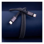 Καλώδιο Σύνδεσης USB 2.0 Maxlife MXUC-11 Magnetic Nylon USB C σε USB C 100W 1m Μαύρο