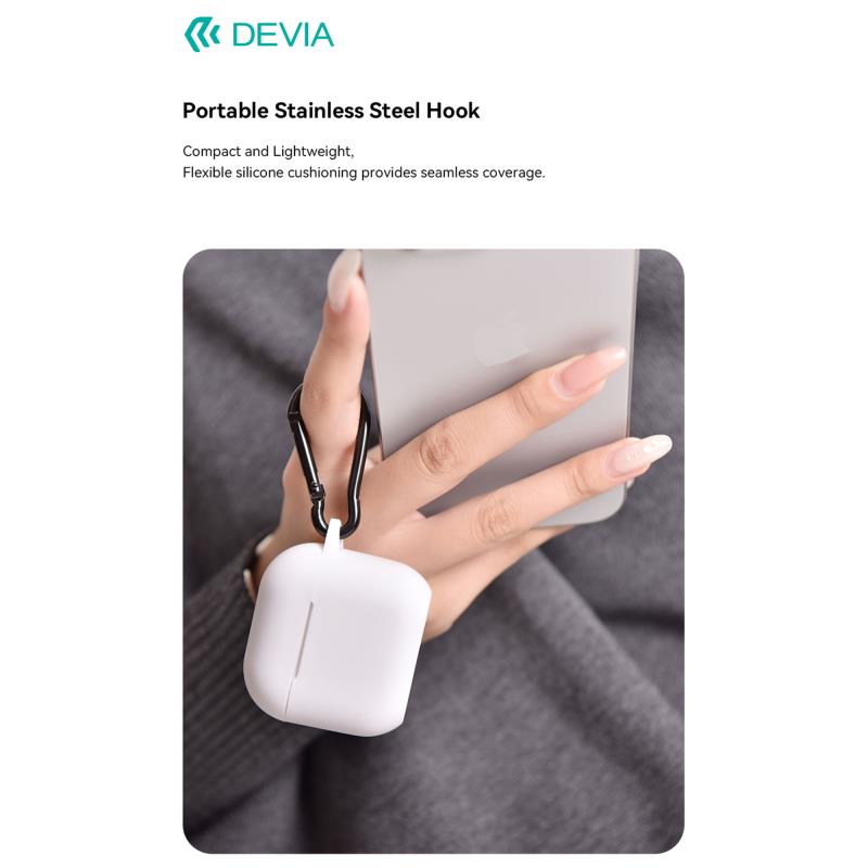 Θήκη Σιλικόνης Devia Apple AirPods 4 Naked Λευκό