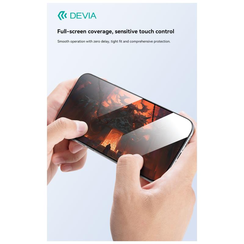 Tempered Glass Crystal Diamond Hardness Devia Apple iPhone 17 Pro Max με Βοηθητικό Εργαλείο Van Μαύρο (1 τεμ.)