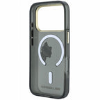Θήκη PC/TPU Karl Lagerfeld Magsafe Apple iPhone 18 Pro Max/ 17 Pro Max IML Peekaboo Print & Metal Frame Choupette Μαύρο