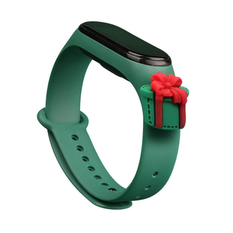 Λουράκι Xiaomi Mi Band 4/ Mi Band 5/ Mi Band 6 Xmas Present Πράσινο (Ασυσκεύαστο)