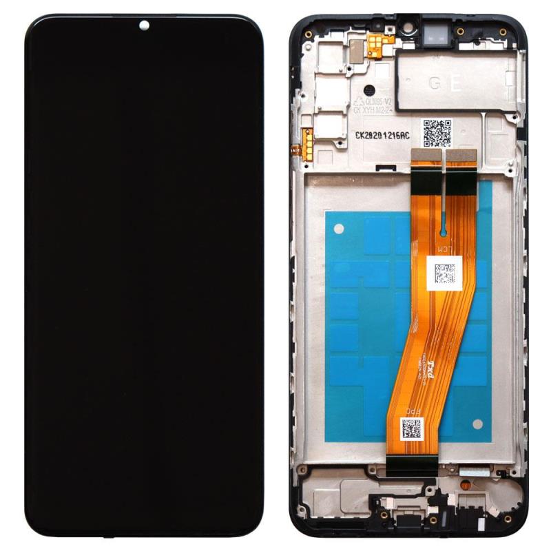 Οθόνη με Touch Screen & Μπροστινή Πρόσοψη Samsung A025F Galaxy A02s Μαύρο (Original)