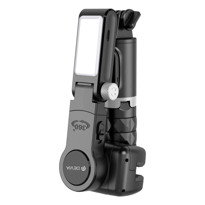 Gimbal & Τρίποδο Devia Q18 Life Creation για Smartphones Πλάτους 37 έως 90mm Μαύρο