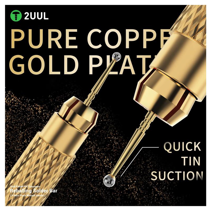 Σετ Ανταλλακτικές Μύτες 2UUL Gold Plated FPC Connector για Κολλητήρι (5 τεμ.)