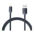 Καλώδιο Σύνδεσης USB 2.0 Baseus Crystal Shine USB A σε Lightning 12W 2.4A 2m Μαύρο