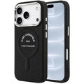 Θήκη TPU Karl Lagerfeld Apple iPhone 18 Pro/ 17 Pro MagSafe Leather Ring RSG Logo Μαύρο