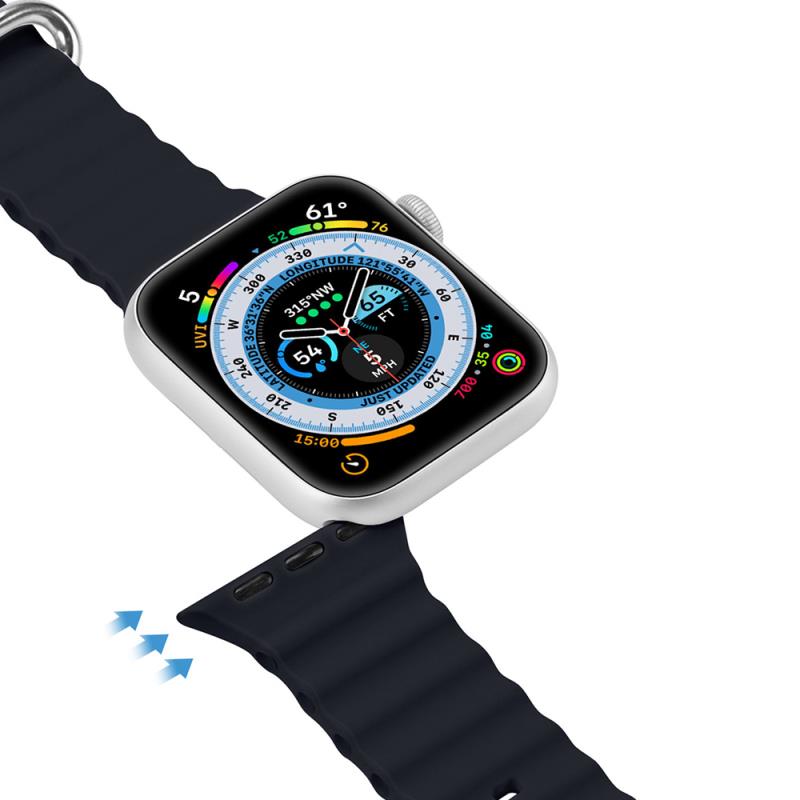 Λουράκι Σιλικόνης Dux Ducis OceanWave Bracelet Apple Watch (38/ 40/ 41/ 42mm) Γκρι