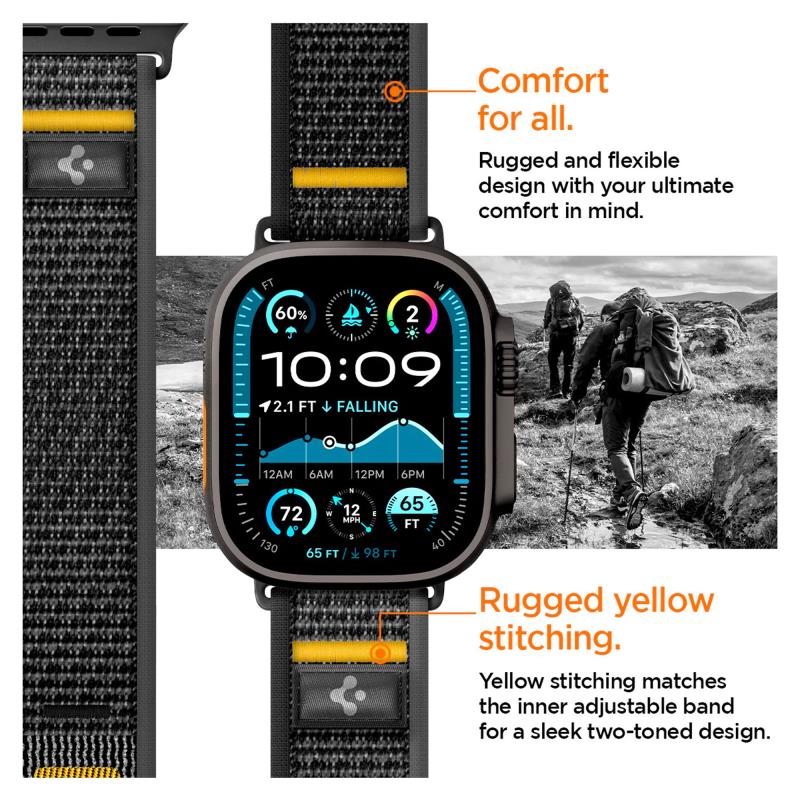 Λουράκι Spigen Athlex Air Apple Watch (44/ 45/ 46/ 49mm) Active Μαύρο