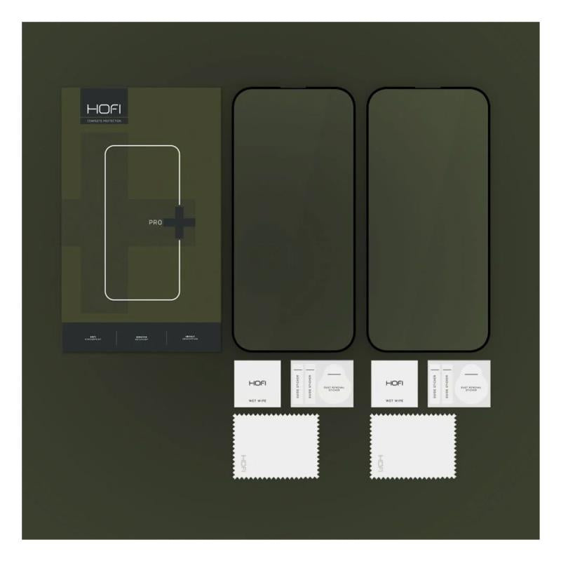 Tempered Glass Full Face Hofi Pro+ Apple iPhone 16 Pro Max/ 17 Pro Max Μαύρο (2 τεμ.)