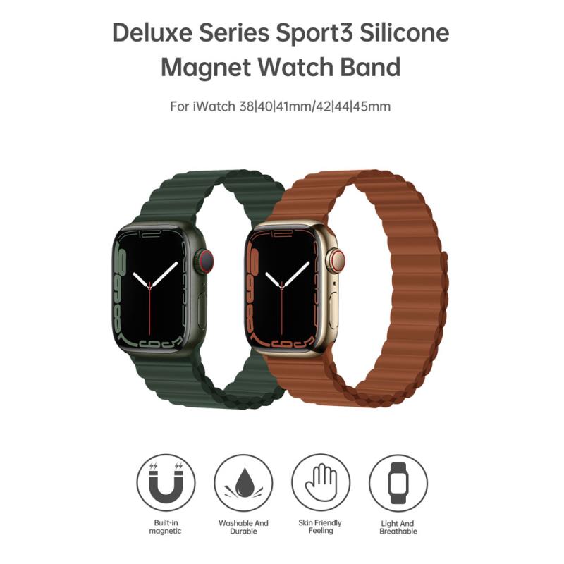 Λουράκι Devia Sport3 Silicone Magnet Apple Watch (38/ 40/ 41/ 42mm) Deluxe Κόκκινο
